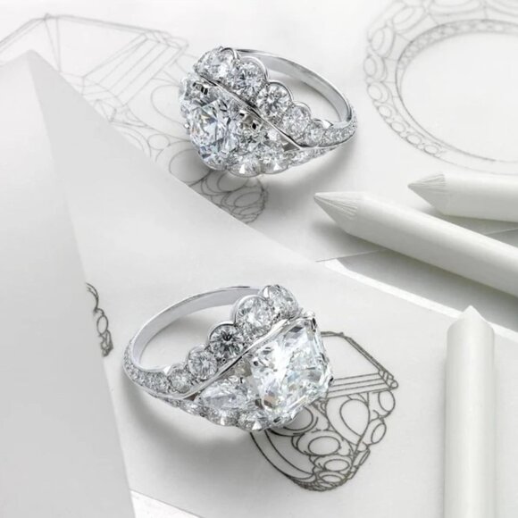 🔥Princess Cut Zircon Square Silver Plated Fashion Ring for Women/Girl, L002 - Picture 4 of 6